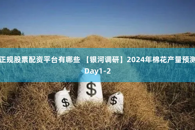 正规股票配资平台有哪些 【银河调研】2024年棉花产量预测Day1-2